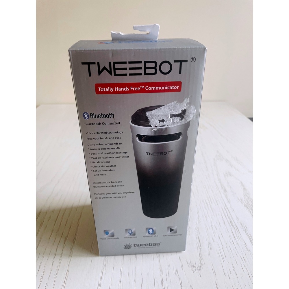 NIB TweeBot Portable Hands Free Communicator Voice Activated Bluetooth‎ Speaker - Picture 3 of 8